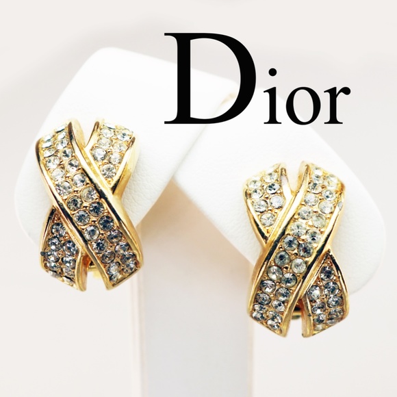 Exquisite Christian Dior Vintage Crystal Earrings - Picture 1 of 16